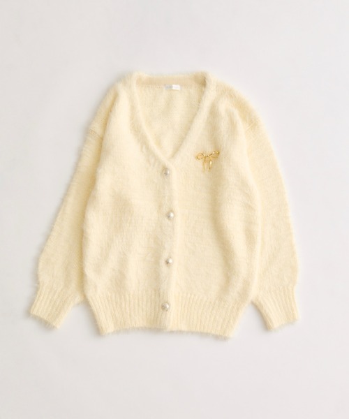 OLIVE des OLIVE（オリーブデオリーブ）の「ロングカーデ（カーディガン/ボレロ・レディース・オフホワイト/グレー/サックスブルー/イエロー・FREE）」の8枚目の写真