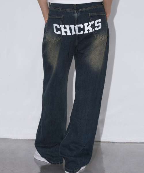 CHICKS(チックス)の「ベクサイン ミニマル ストレート デニムパンツ ダークブルー(デニムパンツ・レディース・ブルー系その他・FREE)」の2枚目の写真