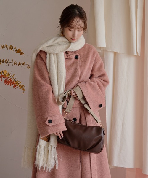 mideal（マイディール）の「original glitter shaggy muffler / オリジナルグリッターシャギーマフラー（マフラー・レディース・ブラウン/アイボリー・FREE）」の15枚目の写真