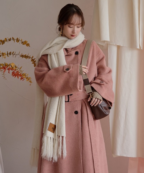 mideal（マイディール）の「original glitter shaggy muffler / オリジナルグリッターシャギーマフラー（マフラー・レディース・ブラウン/アイボリー・FREE）」の16枚目の写真