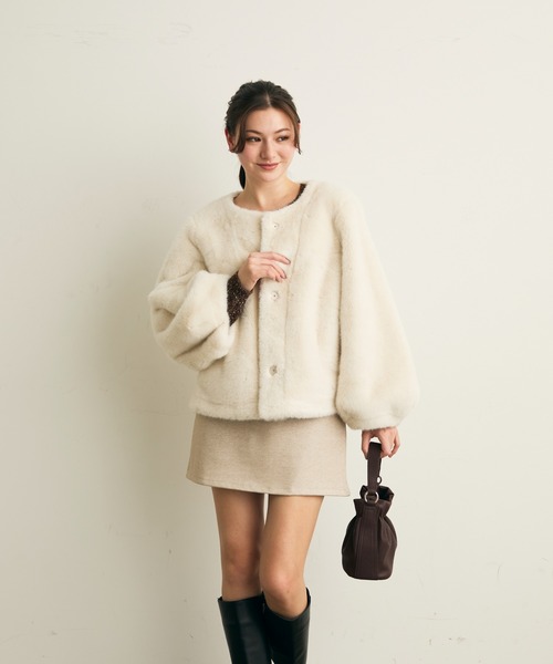 Lunea(ルネア)の「巾着ミニバッグ/ショルダー紐付き2way(ハンドバッグ・レディース・ブラウン/レッド/アイボリー/ブラック・FREE)」の13枚目の写真