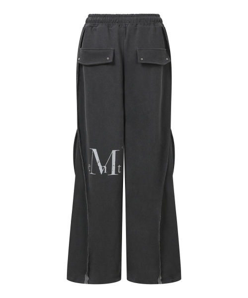 MUCENT(ムセント)の「ロックセットアップメタルロゴカットオフピグメントスウェットパンツ男女共用(スウェットパンツ・レディース・チャコール・FREE)」の11枚目の写真
