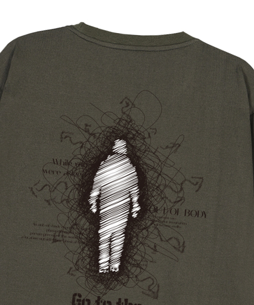 ASTRAL PROJECTION（アストラルプロジェクション）の「アストラルシステム オーバーサイズ ロングスリーブTシャツ_カーキ（Tシャツ/カットソー・メンズ・その他・LARGE/MEDIUM/X-LARGE/XX-LARGE）」の4枚目の写真