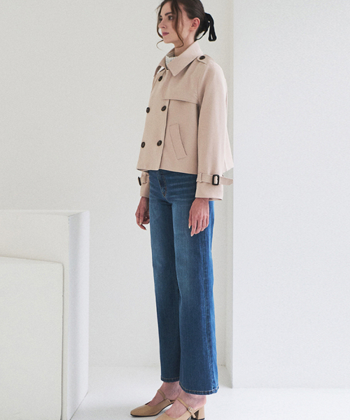 SLOWLOLLI(スローローリ)の「Wide flare denim pants(デニムパンツ・レディース・ダークブルー・2(M)/1(S)/3(L))」の5枚目の写真