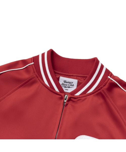 EXTRAORDINARY(エクストラオーディナリー)の「B.S.C SOUVENIR SATIN JACKET RED(スタジャン・メンズ・その他・LARGE/X-LARGE/MEDIUM)」の4枚目の写真