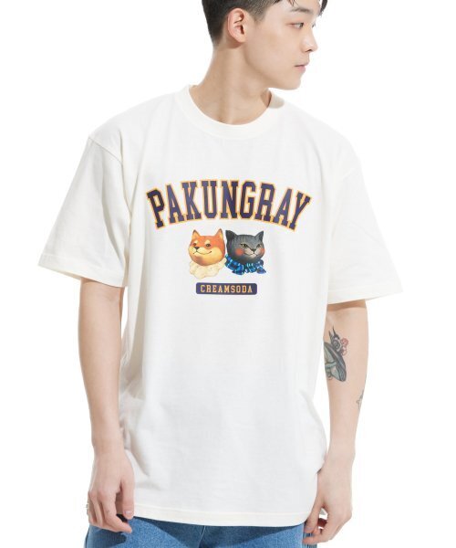CREAM SODA LAB(クリームソーダラボ)の「ピエンジロゴ 半袖Tシャツ アイボリー(Tシャツ/カットソー・メンズ・その他・X-LARGE/XX-LARGE/LARGE/MEDIUM)」の1枚目の写真