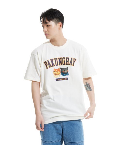 CREAM SODA LAB(クリームソーダラボ)の「ピエンジロゴ 半袖Tシャツ アイボリー(Tシャツ/カットソー・メンズ・その他・X-LARGE/XX-LARGE/LARGE/MEDIUM)」の2枚目の写真