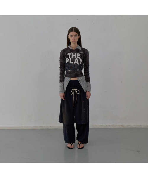 LCDC TM(エルシーディーシーティーエム)の「PRINTED JERSEY TOP_STRIPED (BROWN)(Tシャツ/カットソー・レディース・その他・MEDIUM/SMALL)」の1枚目の写真