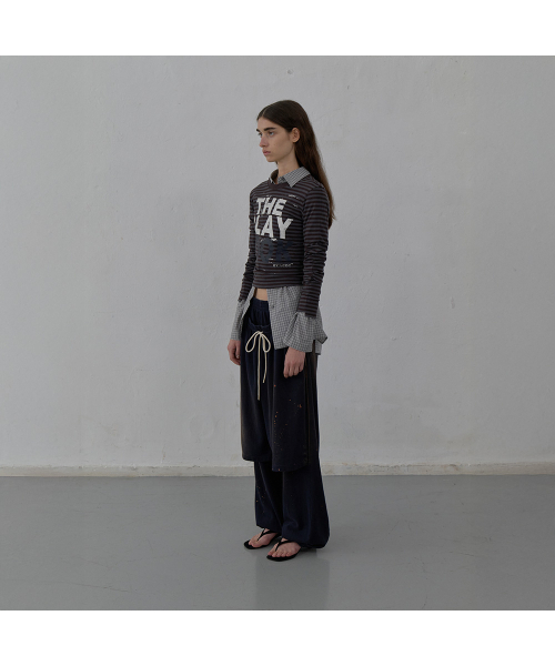 LCDC TM(エルシーディーシーティーエム)の「PRINTED JERSEY TOP_STRIPED (BROWN)(Tシャツ/カットソー・レディース・その他・MEDIUM/SMALL)」の2枚目の写真