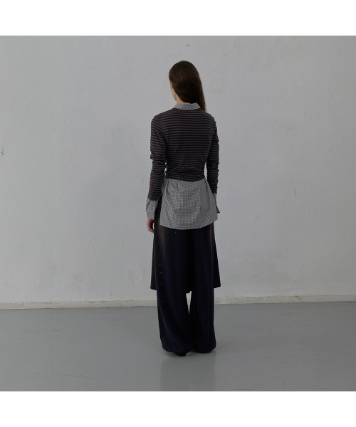 LCDC TM(エルシーディーシーティーエム)の「PRINTED JERSEY TOP_STRIPED (BROWN)(Tシャツ/カットソー・レディース・その他・MEDIUM/SMALL)」の3枚目の写真