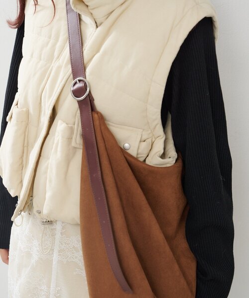 Kastane(カスタネ)の「【A4サイズ】ビッグショルダーBAG(ショルダーバッグ・レディース・ブラウン系その他/ブラウン・FREE)」の3枚目の写真