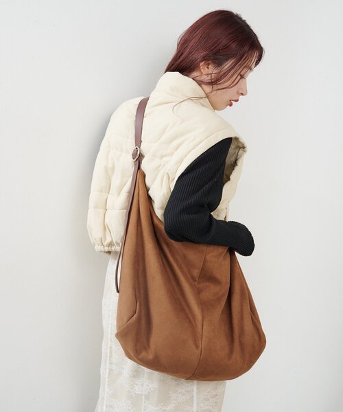 Kastane(カスタネ)の「【A4サイズ】ビッグショルダーBAG(ショルダーバッグ・レディース・ブラウン系その他/ブラウン・FREE)」の5枚目の写真