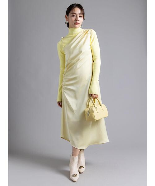 Te chichi（テチチ）の「【Atelier Bonheur】サテンキャミドレス《2025winter catalog item》（ワンピース・レディース・イエロー・F）」の4枚目の写真