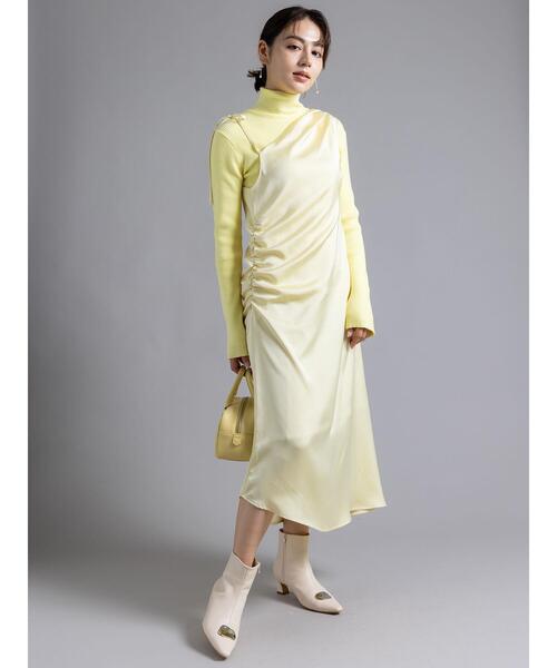 Te chichi（テチチ）の「【Atelier Bonheur】サテンキャミドレス《2025winter catalog item》（ワンピース・レディース・イエロー・F）」の9枚目の写真