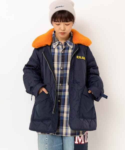 RNA（アールエヌエー）の「J2173 リメイクキルティングジャケット（ブルゾン・レディース・カーキ/ネイビー・MEDIUM）」の12枚目の写真