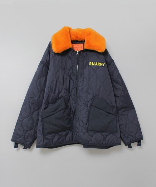 RNA（アールエヌエー）の「J2173 リメイクキルティングジャケット（ブルゾン・レディース・カーキ/ネイビー・MEDIUM）」の15枚目の写真