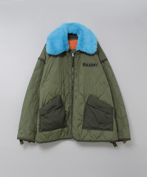 RNA（アールエヌエー）の「J2173 リメイクキルティングジャケット（ブルゾン・レディース・カーキ/ネイビー・MEDIUM）」の19枚目の写真