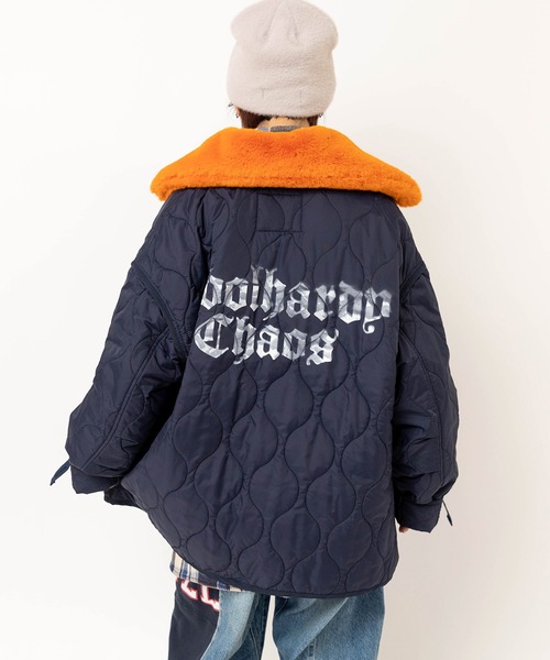 RNA（アールエヌエー）の「J2173 リメイクキルティングジャケット（ブルゾン・レディース・カーキ/ネイビー・MEDIUM）」の14枚目の写真