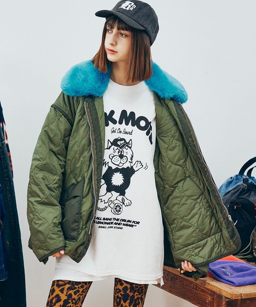 RNA（アールエヌエー）の「J2173 リメイクキルティングジャケット（ブルゾン・レディース・カーキ/ネイビー・MEDIUM）」の5枚目の写真