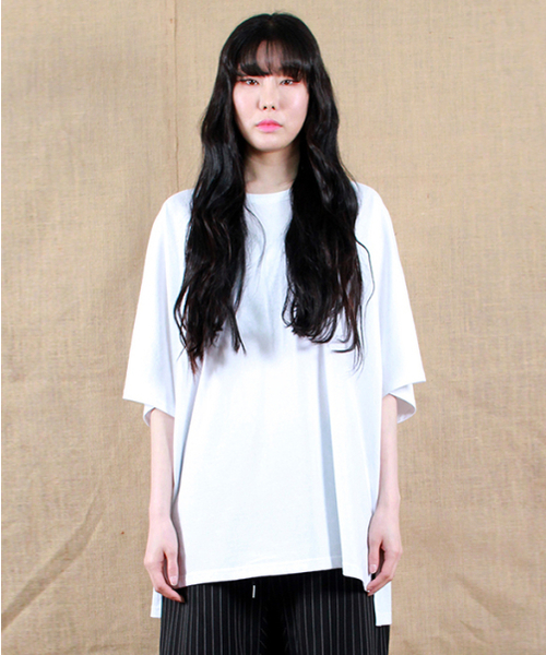 DEMARC（ドゥマーク）の「ルーズフィットフレンチハーフスリーブホワイト（Tシャツ/カットソー・レディース・その他・MEDIUM/LARGE）」の2枚目の写真