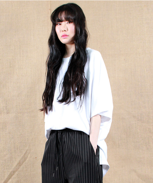 DEMARC（ドゥマーク）の「ルーズフィットフレンチハーフスリーブホワイト（Tシャツ/カットソー・レディース・その他・MEDIUM/LARGE）」の8枚目の写真