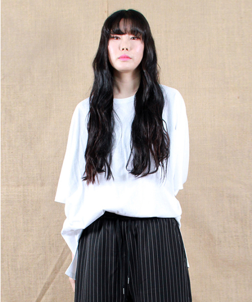 DEMARC（ドゥマーク）の「ルーズフィットフレンチハーフスリーブホワイト（Tシャツ/カットソー・レディース・その他・MEDIUM/LARGE）」の9枚目の写真