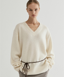 Alpaca V-Neck Sweater Ivory