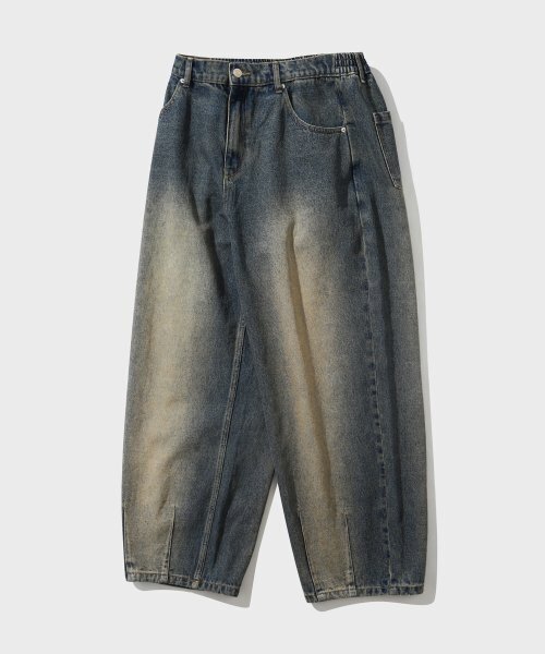 URBANSTOFF（アーバンストッフ）の「ヴィンテージウォッシュロングバルーンパンツ（サンドブルー）（デニムパンツ・レディース・その他・LARGE）」の3枚目の写真