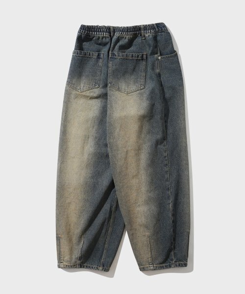 URBANSTOFF（アーバンストッフ）の「ヴィンテージウォッシュロングバルーンパンツ（サンドブルー）（デニムパンツ・レディース・その他・LARGE）」の4枚目の写真