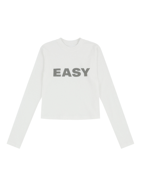 EASY NO EASY(イージーノーイージー)の「イージーシースルーロングスリーブ-ホワイト(Tシャツ/カットソー・レディース・ホワイト・FREE)」の2枚目の写真