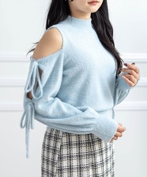 CLEAR BASIC | オープンショルダーニットトップス[着回し力抜群 ガーリー]≪AW新作≫(ニット/セーター)