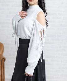 CLEAR BASIC | オープンショルダーニットトップス[着回し力抜群 ガーリー]≪AW新作≫(ニット/セーター)