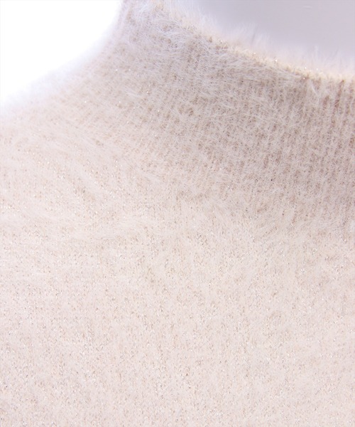 CLEAR BASIC（クリアベーシック）の「オープンショルダーニットトップス[着回し力抜群 ガーリー]≪AW新作≫（ニット/セーター・レディース・ピンク/アイボリー/サックスブルー・F）」の7枚目の写真