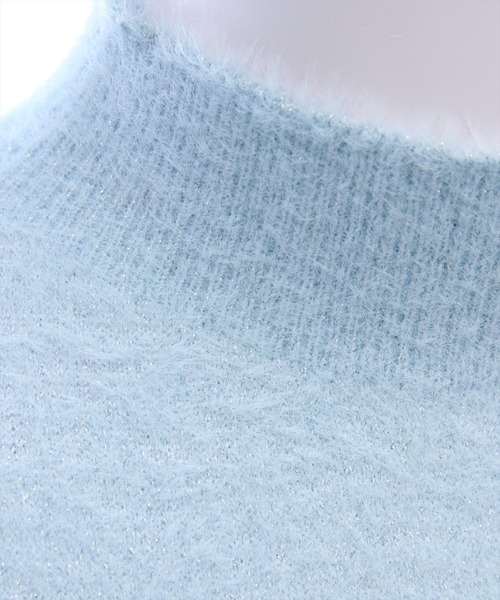 CLEAR BASIC（クリアベーシック）の「オープンショルダーニットトップス[着回し力抜群 ガーリー]≪AW新作≫（ニット/セーター・レディース・ピンク/アイボリー/サックスブルー・F）」の9枚目の写真