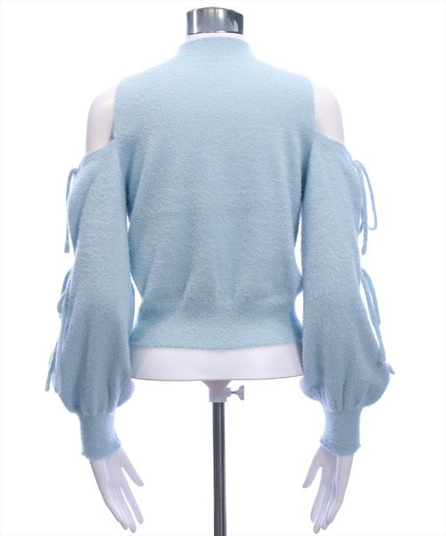 CLEAR BASIC（クリアベーシック）の「オープンショルダーニットトップス[着回し力抜群 ガーリー]≪AW新作≫（ニット/セーター・レディース・ピンク/アイボリー/サックスブルー・F）」の13枚目の写真