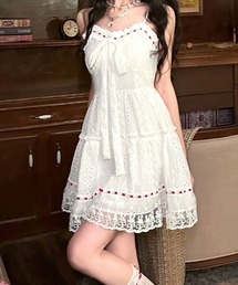 Mejoul（メジュール）の「【2026春夏新作】ステッチデザインレースキャミワンピース（ワンピース）」