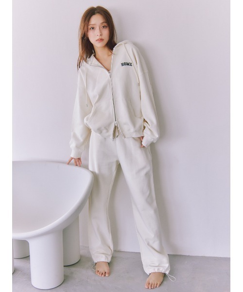 スナイデルホーム ルームウェア 新品タグ付 定価¥15,070 オフホワイト SNIDEL HOME × 新木優子】スウェットロングパンツ（ルームウェア