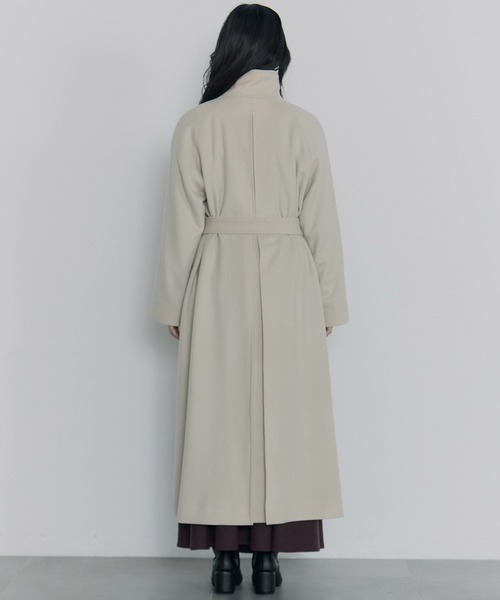 Dessin de Mode（デッサンドモード）の「【Dessin de mode/デッサンデモード】《STUDIOUS別注》スタンドカラーロングコート（その他アウター・レディース・ベージュ/グレー/ブラック・1/2）」の12枚目の写真