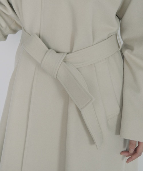 Dessin de Mode（デッサンドモード）の「【Dessin de mode/デッサンデモード】《STUDIOUS別注》スタンドカラーロングコート（その他アウター・レディース・ベージュ/グレー/ブラック・1/2）」の14枚目の写真