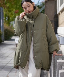 スタンドカラー中綿リバーシブルコート