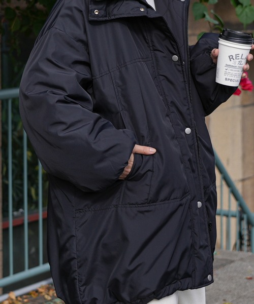 mili an deni(ミリアンデニ)の「スタンドカラー中綿リバーシブルコート(ダウンジャケット/コート・レディース・ブラック/カーキ・M)」の20枚目の写真