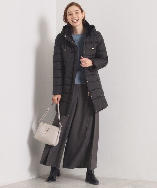 ITS'DEMO（イッツデモ）の「【撥水加工】中綿フードコート（その他アウター・レディース・ナチュラル/ブラウン系/ブラック・40/38）」の7枚目の写真