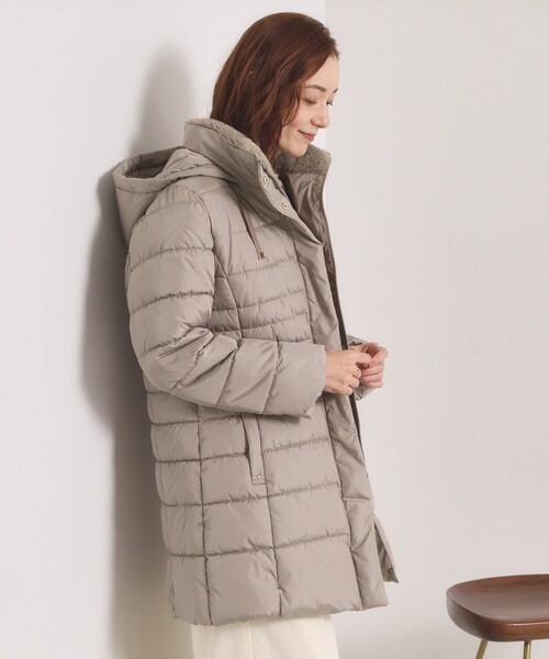 ITS'DEMO（イッツデモ）の「【撥水加工】中綿フードコート（その他アウター・レディース・ナチュラル/ブラウン系/ブラック・40/38）」の11枚目の写真