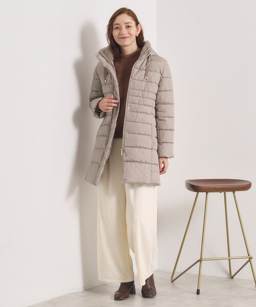 ITS'DEMO（イッツデモ）の「【撥水加工】中綿フードコート（その他アウター・レディース・ナチュラル/ブラウン系/ブラック・40/38）」の12枚目の写真