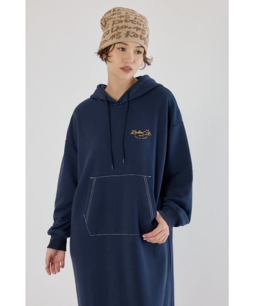 RODEO CROWNS WIDE BOWL（ロデオクラウンズワイドボウル）の「RCSカラーステッチパーカーワンピース（ワンピース・レディース・ネイビー/ライトカーキ/グレー×ホワイト/ブラック・FREE）」の22枚目の写真