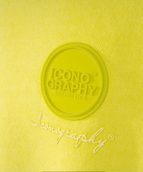 ICONOGRAPHY(アイコノグラフィー)の「PIGMENT HEAVY COTTON EMBLEM VOLUME PRINT YGRN(スウェット・レディース・ライトグリーン・LARGE)」の5枚目の写真