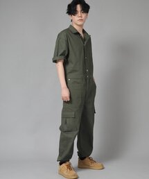 SAINTCREW（セントクルー）の「Retroline Cargo Jogger Short Sleeve Jumpsuit RLCJ-515 Khaki（つなぎ/オールインワン・メンズ）」
