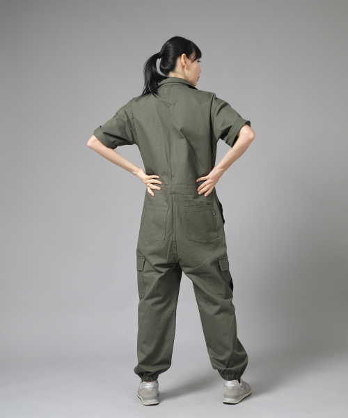 SAINTCREW(セントクルー)の「レトロラインカーゴジョガー半袖ジャンプスーツ RLCJ-515 カーキ(つなぎ/オールインワン・メンズ・その他・MEDIUM/LARGE/X-LARGE)」の10枚目の写真