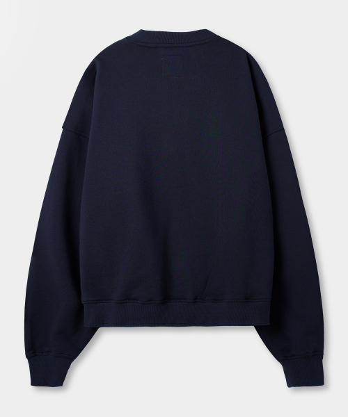 EUGGEN(ユジェン)の「フェルトロゴスウェットシャツ_ネイビー(スウェット・レディース・その他・MEDIUM/LARGE)」の3枚目の写真