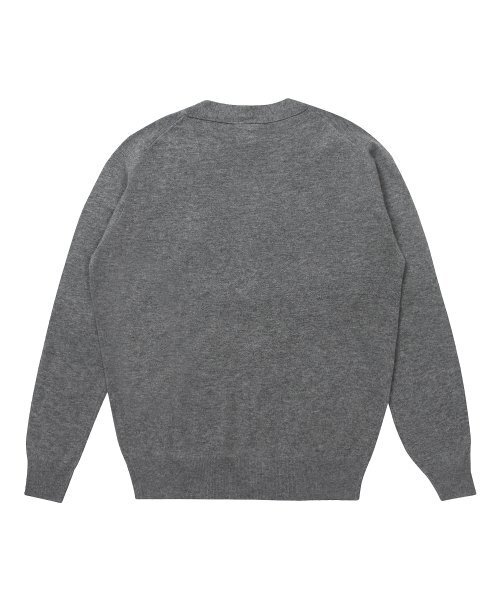 SOLEW(ソル)の「ウール100%カーディガン_グレー(カーディガン/ボレロ・メンズ・その他・SMALL/MEDIUM/LARGE)」の2枚目の写真